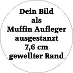 Muffin Aufleger 7,6 cm mit gewellten Rand